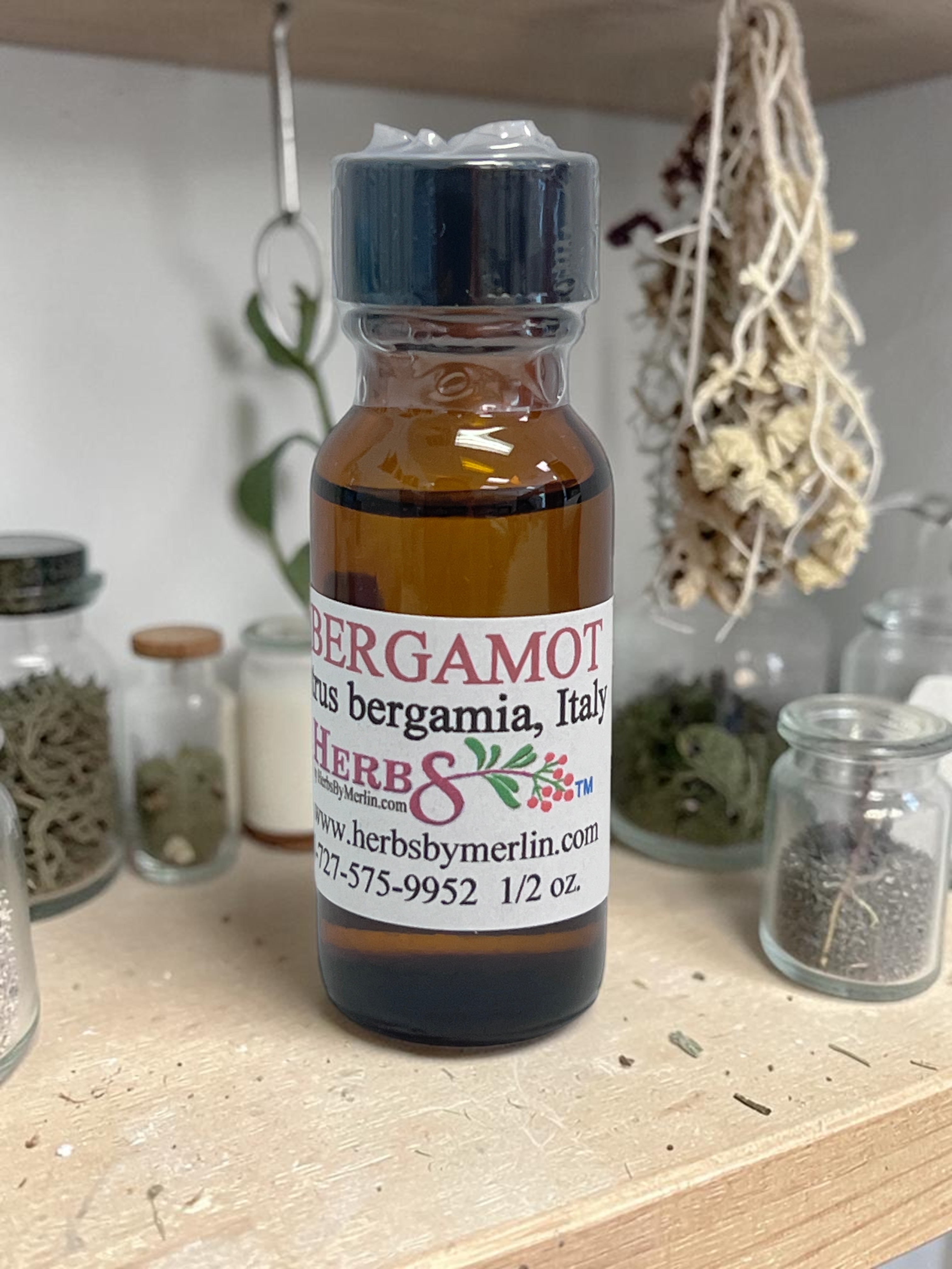 Bergamot Essential Oil (Mentha citrate) Bergaptene Free 1/2 oz